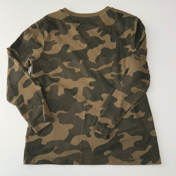 OLD NAVY Boys S 6-7 Short Long Sleeve 4pc Shirt Bundle Camo Stripe Solid SS1 - Picture 13 of 13
